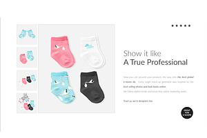 Baby Socks Mock-ups Set & Generator