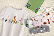 Alpaca set. Watercolor., an Animal Illustration by Ola_Vola (Thumbnail 6 of 7)
