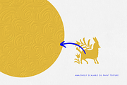 Yellow Otomi Oil Florals, a Texture Graphic by Minky Moo Creations (Thumbnail 8 of 18)