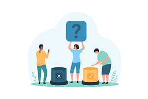 Answer choice, right or wrong, an Object Illustration by Flashvector