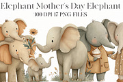 Elephant Mother's Day Elephant Clipa, an Illustration by Designworld (Thumbnail 1 of 7)