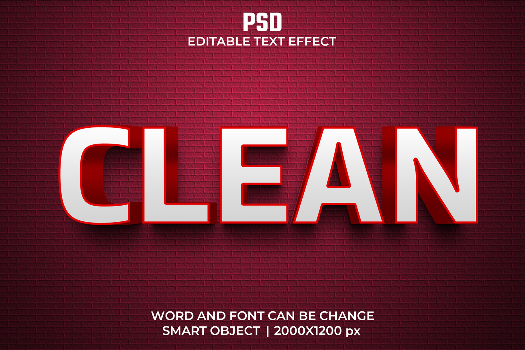 Clean 3d Editable Psd Text Effect, a Layer Style Add-On by bdrobin