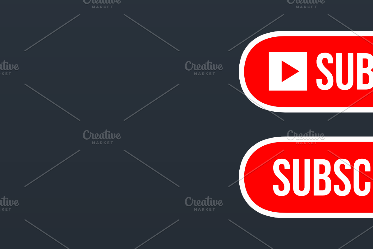 YouTube Subscribe Button icon, a Graphic by Vaughn Studios (Photo 2 of 6)