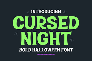 Cursed Night - Bold Halloween Font, a Serif Font by figuree studio