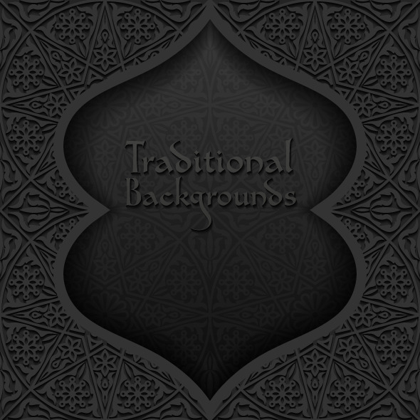 Set of traditional backgrounds, a Decorative Illustration by Absent A