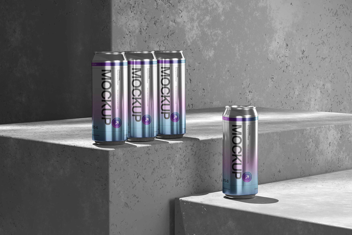 Realistic Aluminum Can Mockup, a Packaging Mockup by East Gallery (Photo 7 of 10)