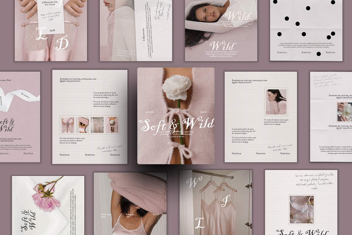 SOFT & WILD Social Media Templates, a Social Media Template by Patrace Studio (Photo 8 of 10)