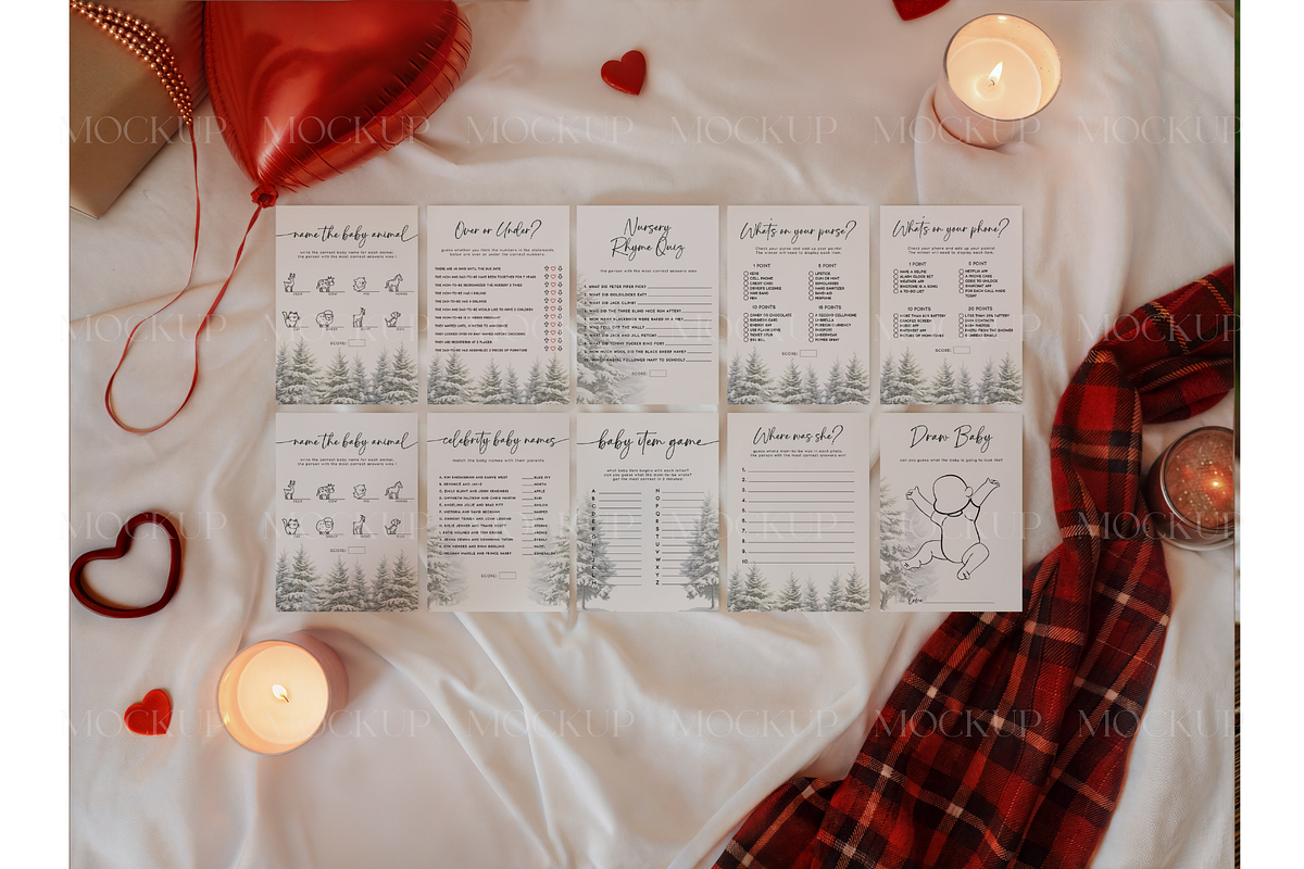 Valentine Cozy Paper Grid Mockup, a Product Mockup by MockupWizard (Photo 3 of 3)