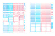 Blue Watercolor Planner Sticker Set, a Design Template by DigitalDesignAI (Thumbnail 4 of 4)