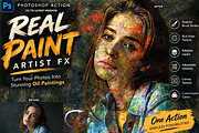 REAL PAINT ARTIST FX Ps Action, an Action Add-On by Studio Retouch (Thumbnail 1 of 11)