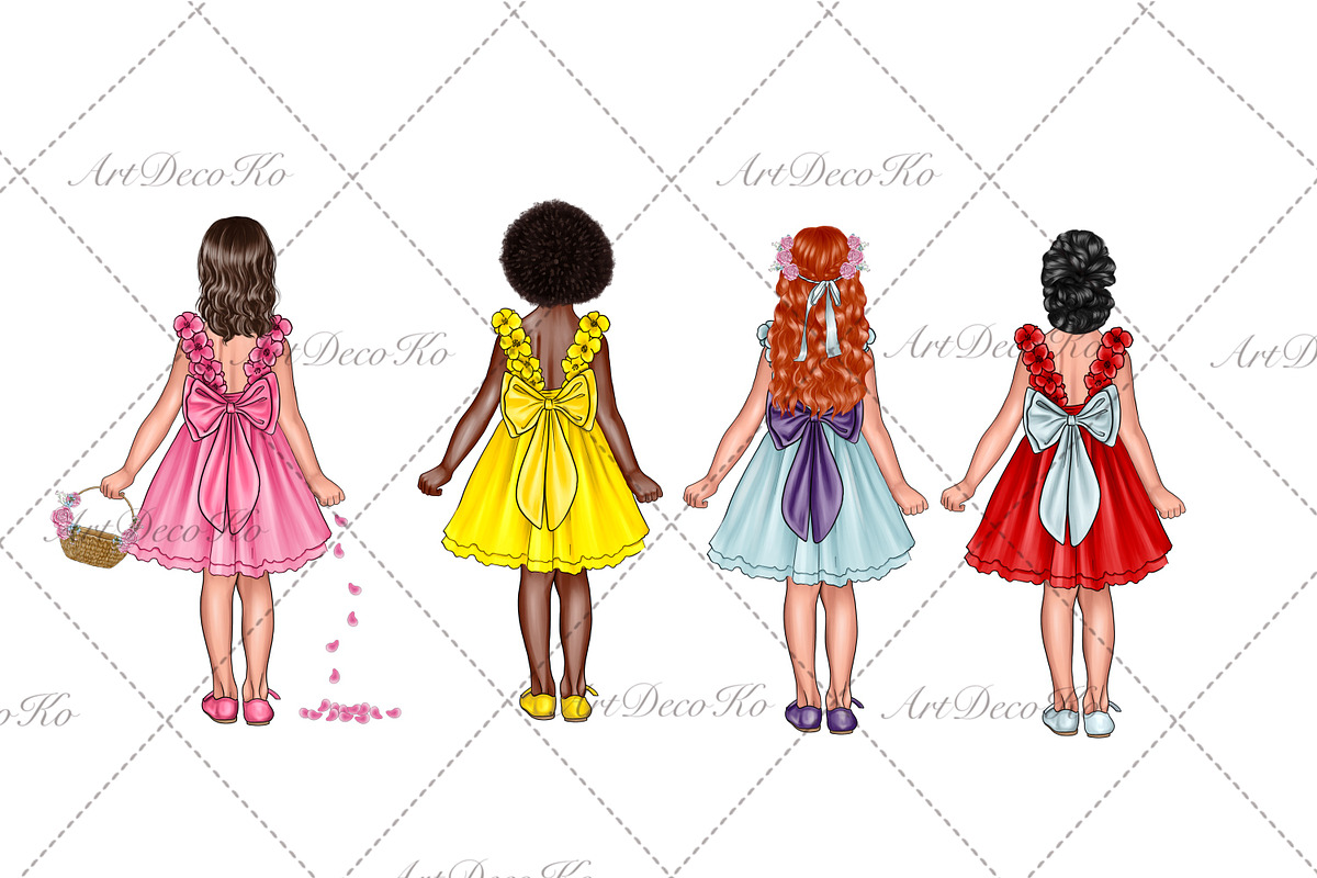 Flower Girl DIY Clipart, a Person Illustration by DekoArt (Photo 4 of 6)