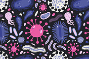 Microbes set and seamless, an Animal Illustration by Good Studio (Thumbnail 6 of 14)