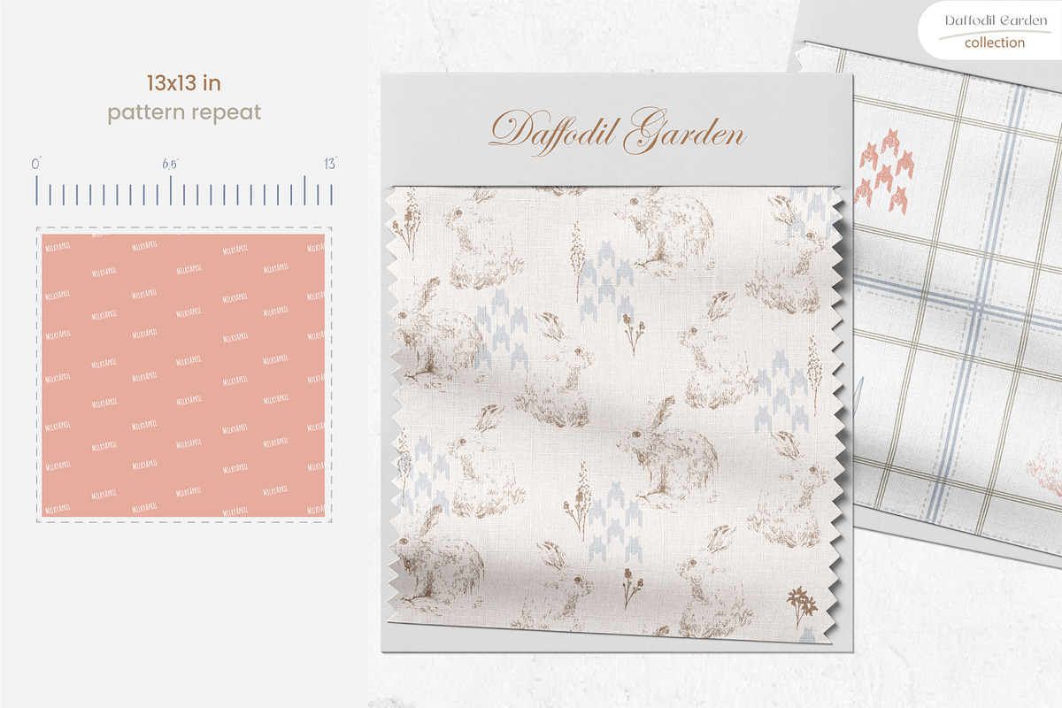 Daffodil Garden - Seamless Patterns, a Wallpaper Graphic by InaCorart (Photo 7 of 11)