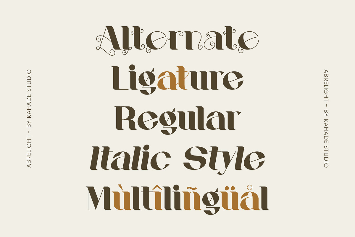 Abrelight | Modern Classic Serif, a Serif Font by Kahade Studio (Photo 10 of 13)