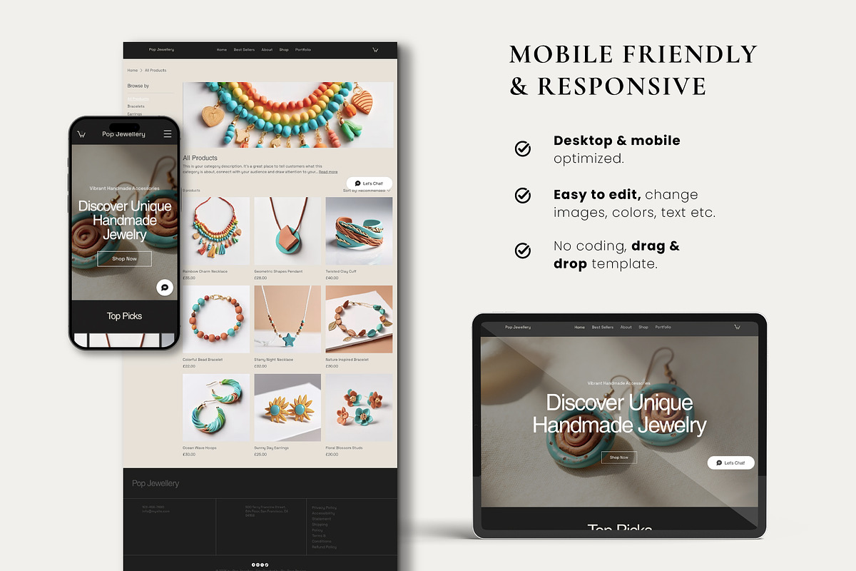 Wix Jewelry Store Website, a Wix Template by Sky Dore Design (Photo 8 of 11)
