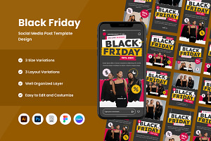 Black Friday Sale Social Media Post, a Social Media Template by twinstd