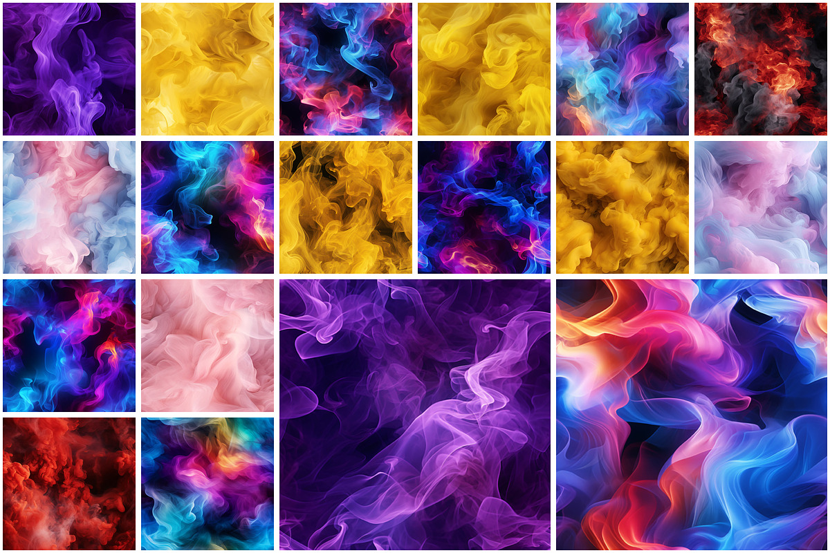 Smoke Effect Seamless Pattern, a Pattern Graphic by Forhadx5 (Photo 9 of 16)
