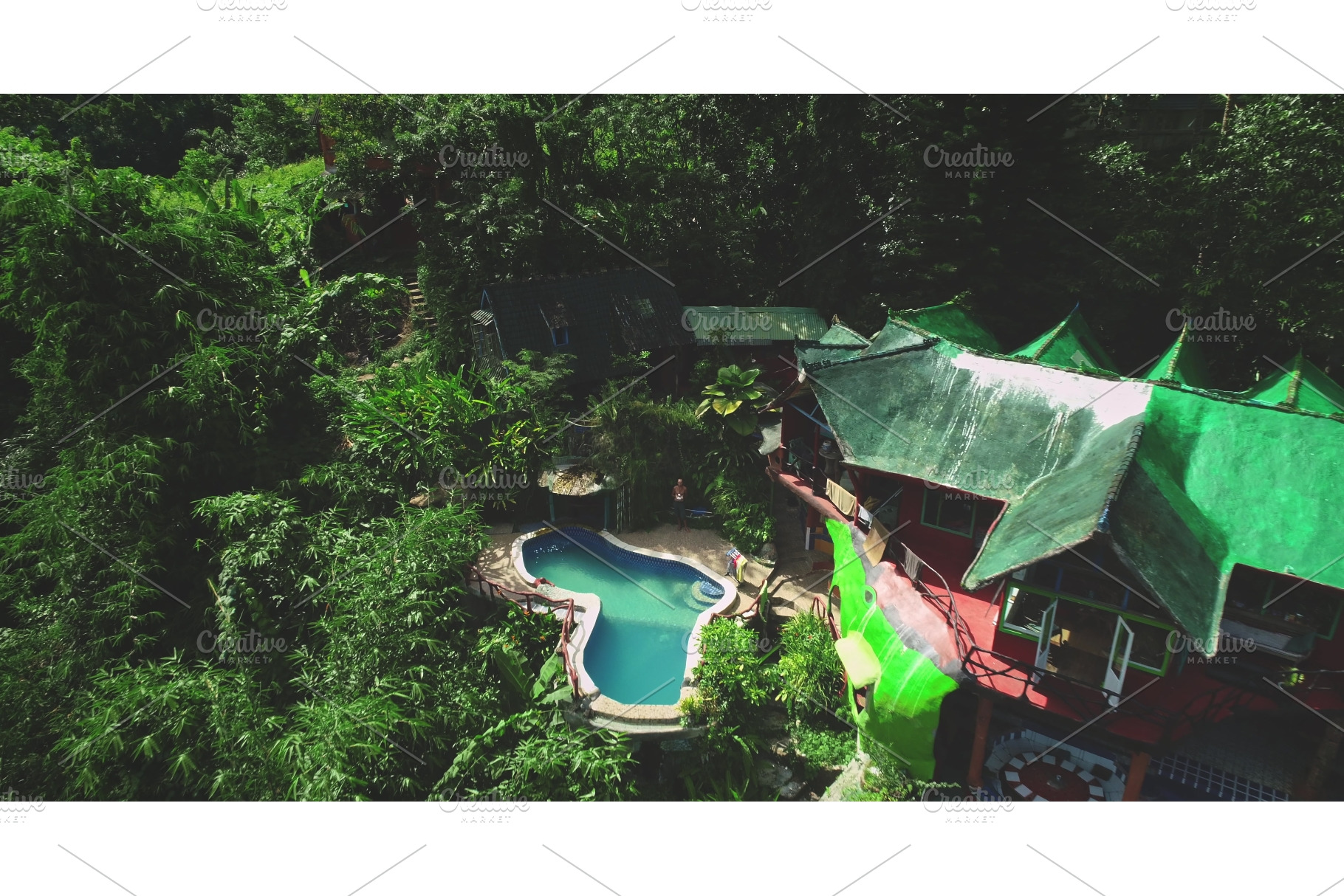 Exotic resort with swimming pool, a Holiday Photo by Goinyk
