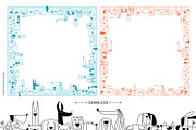 Cute Dogs Vector Set, an Animal Illustration by FourLeafLover (Thumbnail 9 of 17)