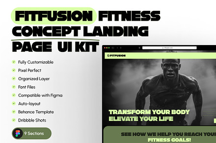 Fitfusion - Fitness Website, a Landing Page Template by muxabilityes