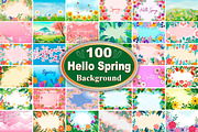 Spring Background Bundle, a Background Graphic by Digital Studio (Thumbnail 1 of 3)