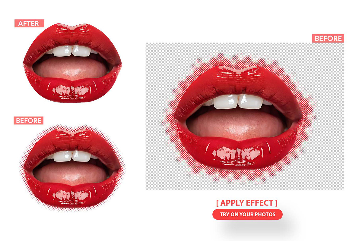 Halftone Backing & Shadow Kit, an Action Add-On by MRI STUDIO (Photo 3 of 13)