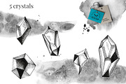 Black Ink Flowers and Watercolor, an Illustration by WBS Design (Thumbnail 16 of 26)