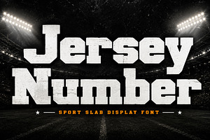 Jersey Number, a Serif Font by Wow Magic