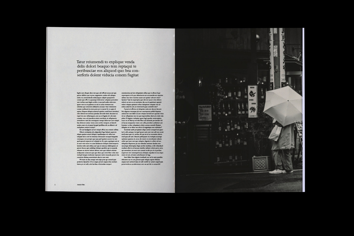 Magazine Article Template —InDesign