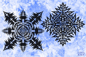 Snowflakes Brush Stamps Procreate