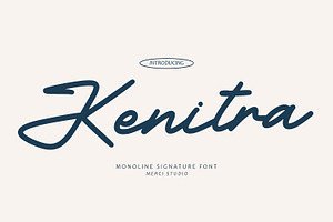 Kenitra – Monoline Signature Font
