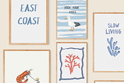 Coastal Wall Art Prints Bundle, a Background Graphic by Artemsky (Thumbnail 5 of 15)