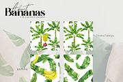 Banana Watercolor Clipart Set, a Food Illustration by Natalia Fedorova (Thumbnail 6 of 8)