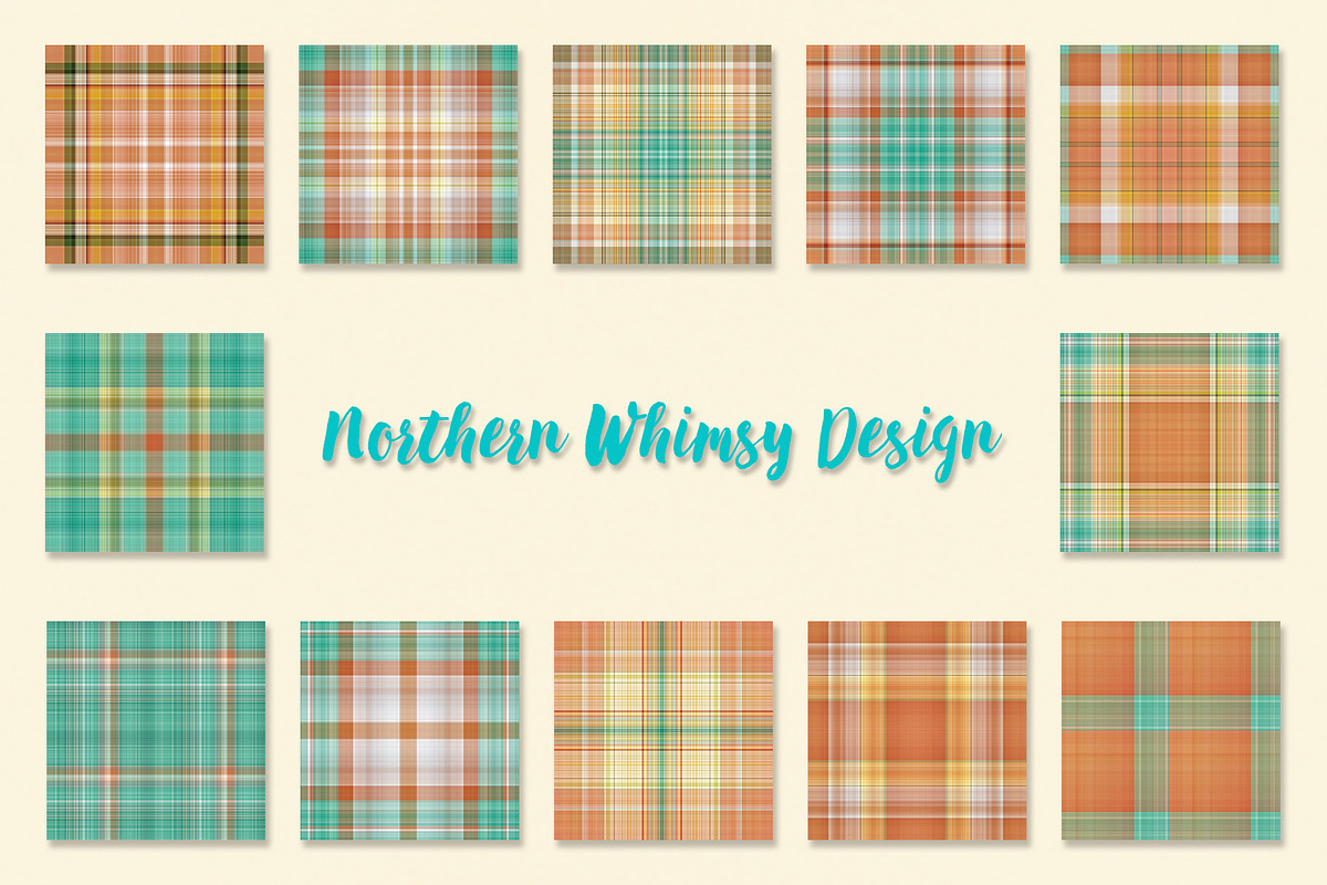Terra Cotta and Teal Plaid, a Pattern Graphic by Northern Whimsy Design (Photo 2 of 4)