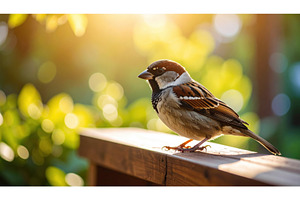 Close-up of a sparrow in golden, an Animal Photo by Igor Tichonow