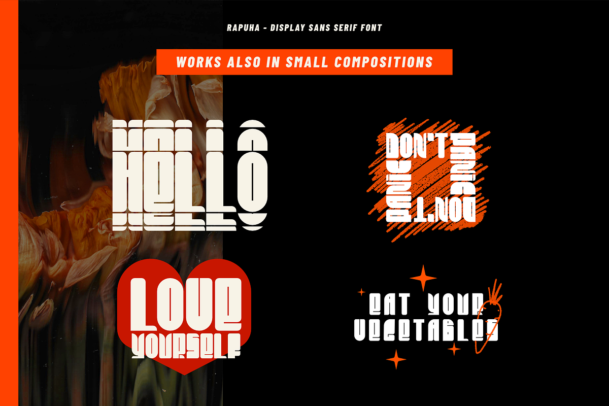 Rapuha - geometric display typeface, a Sans Serif Font by Pásha (Photo 6 of 7)