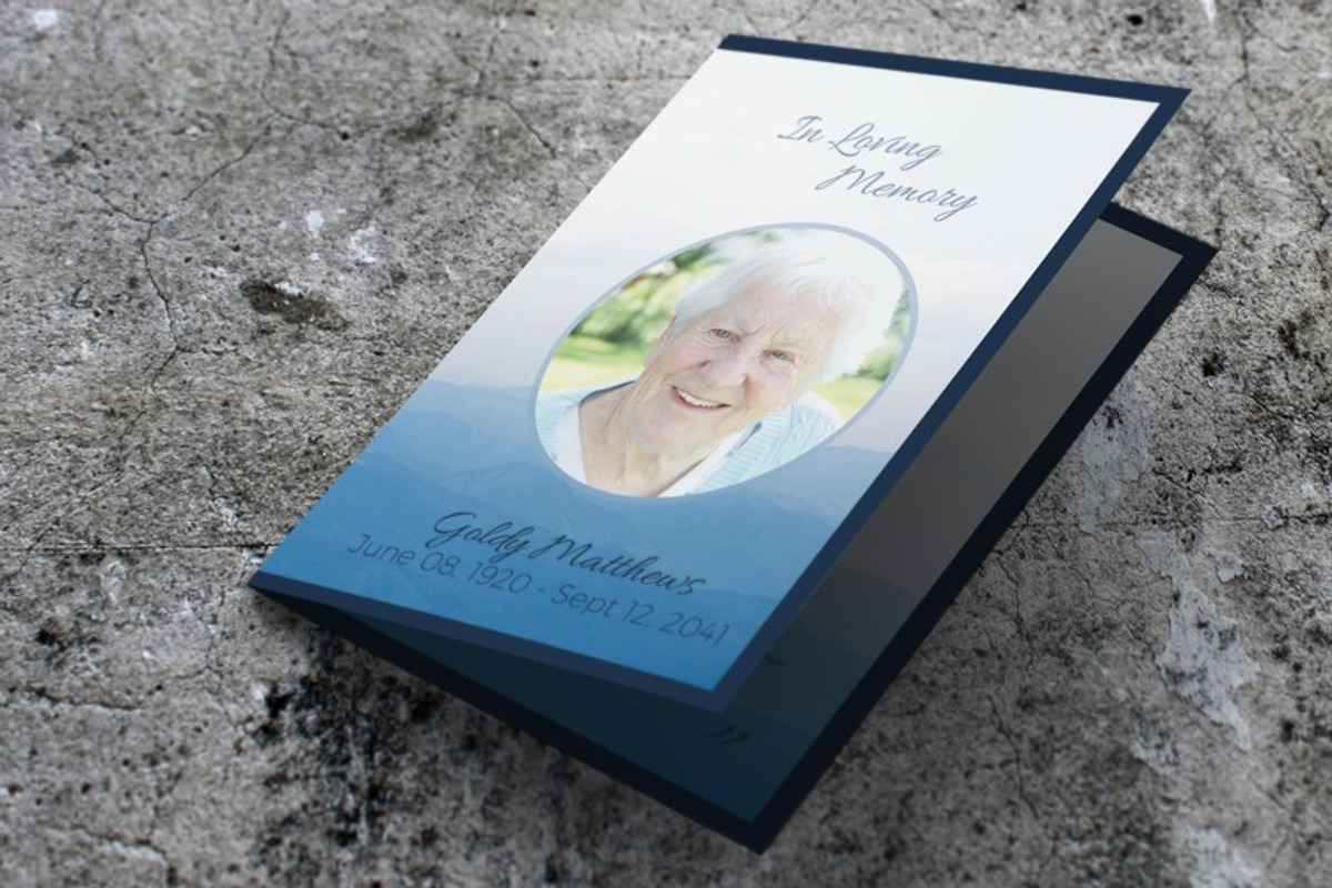 Memorial Service Program Template, a Brochure Template by Visual Impact