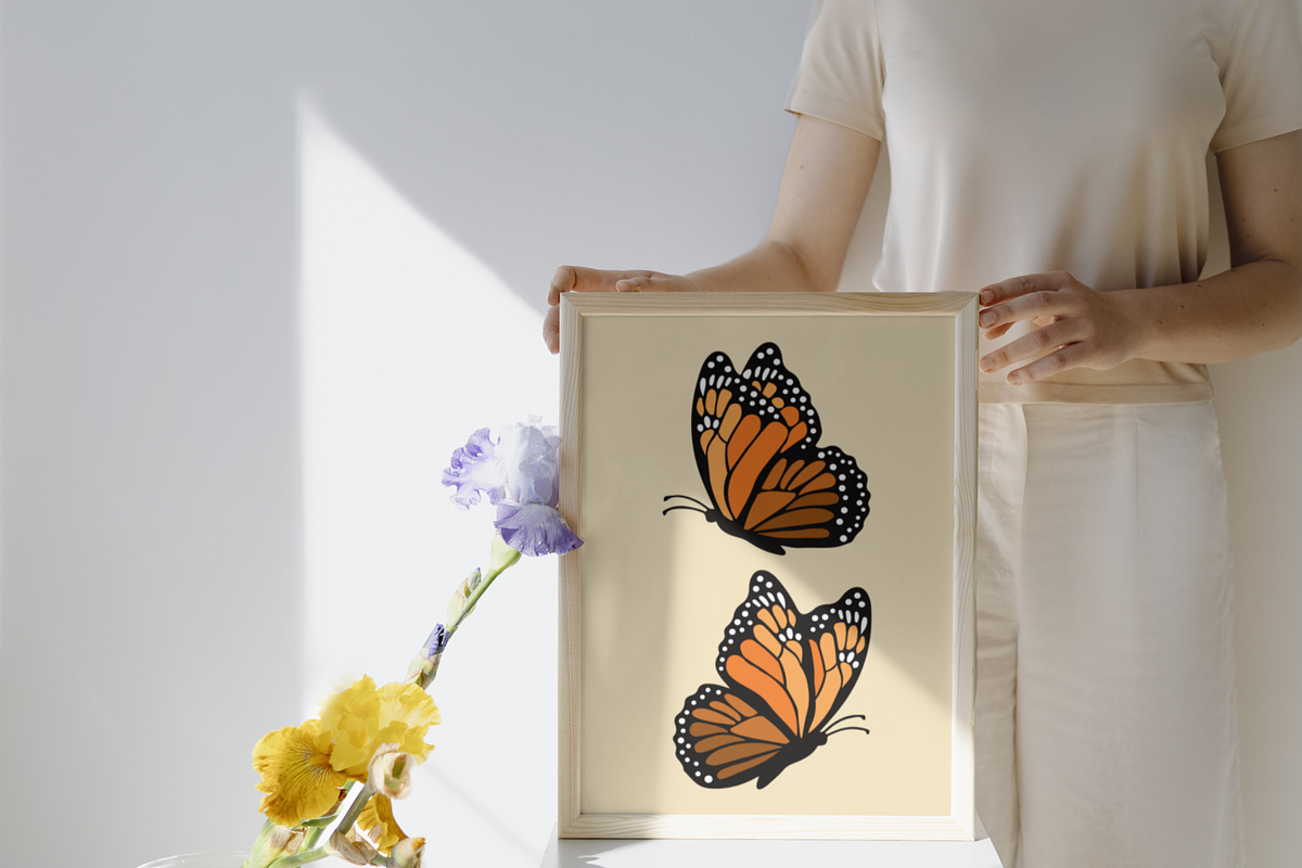 5 Layered Monarch Butterflies, an Object Graphic by Createble (Photo 2 of 6)