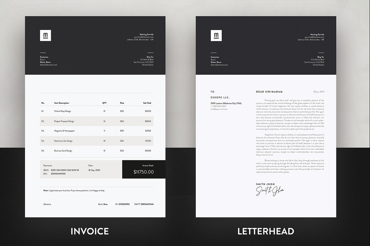 Invoice, a Stationery Template by UX-group (Photo 2 of 6)
