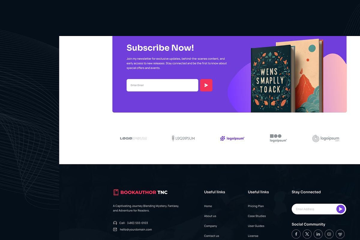 BookAuthor TNC, Author Web Template preview 3