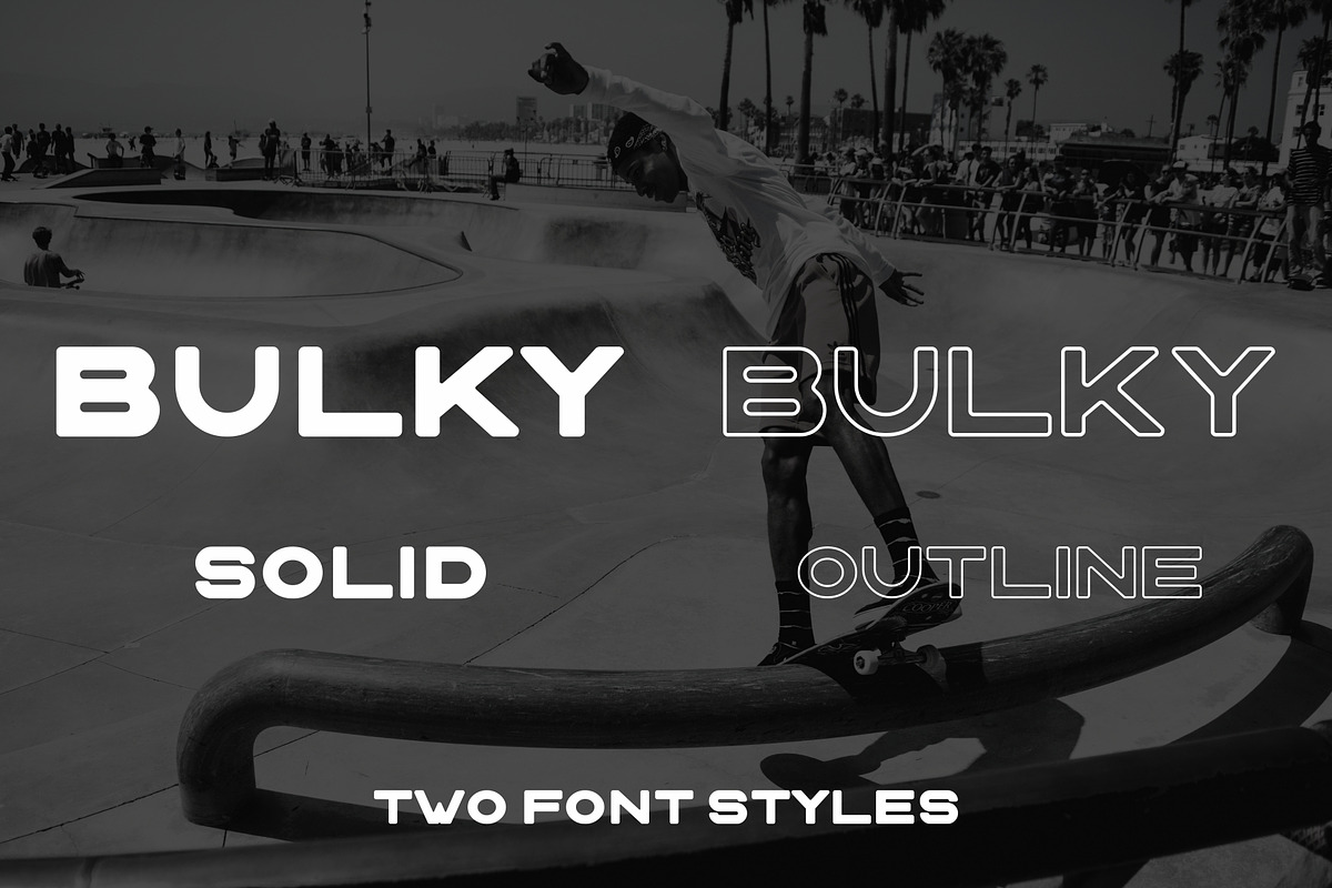 BULKY. Display typeface, 2 styles. preview 3