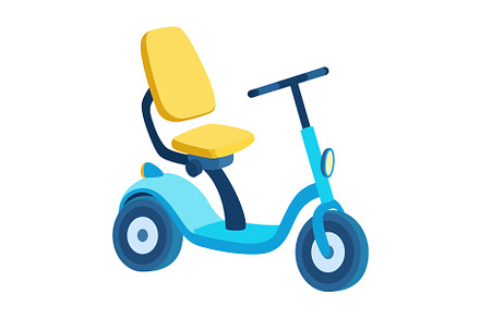 Colorful and Exciting Tricycle, a Sport Illustration by Things for designers