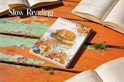 Slow Reading. Watercolor clipart, an Education Illustration by Polli Deeva (Thumbnail 12 of 12)