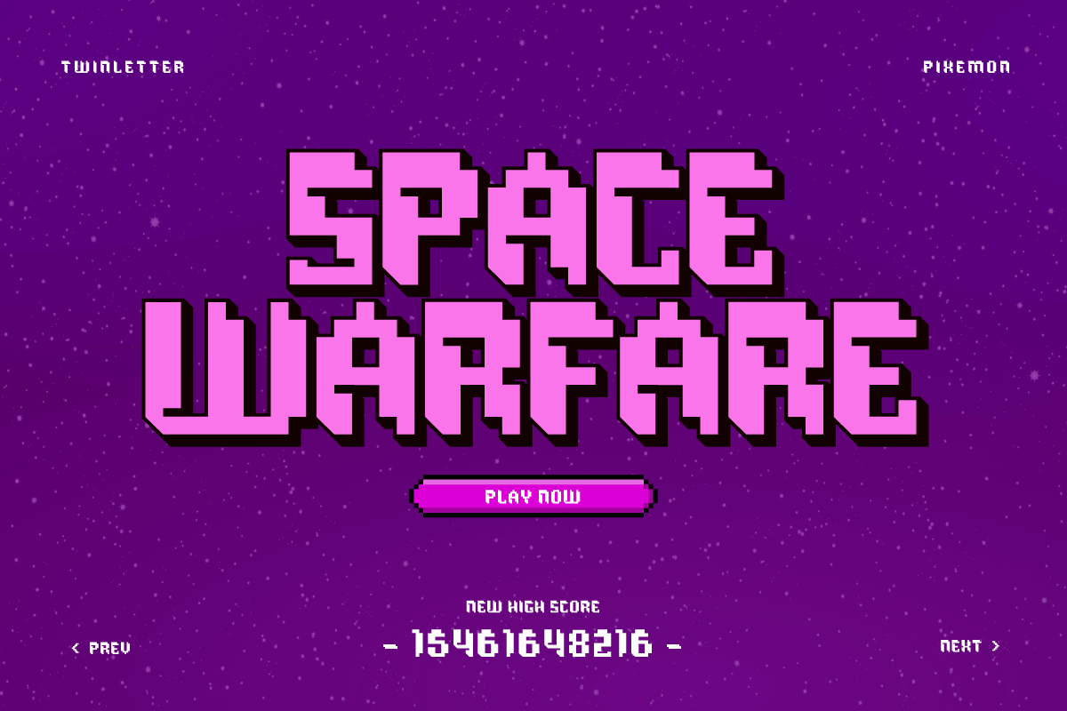 Pixemon - Pixel Game Font, a Sans Serif Font by twinstd (Photo 4 of 9)