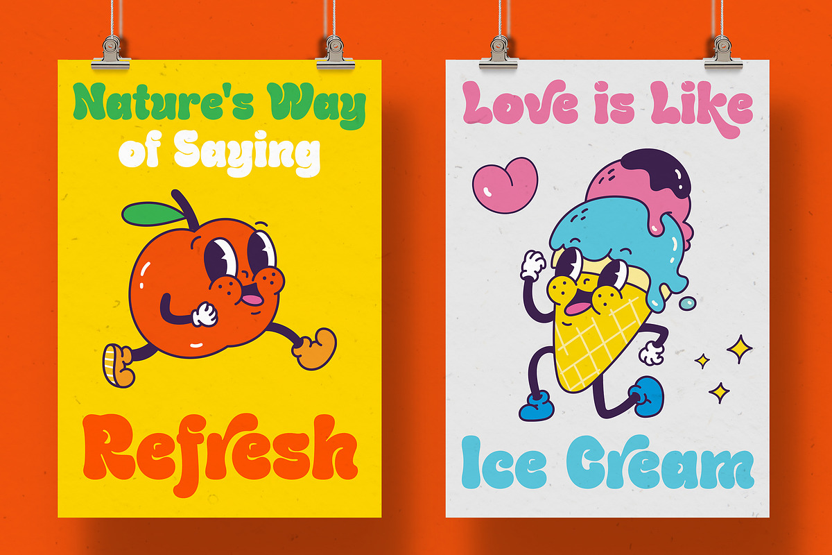 Groovy Gum - A Bubbly Display Font, a Symbol Font by agnyhasyastudio (Photo 2 of 14)