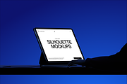 Blackout silhouette device mockups, a Device Mockup by Wannathis.one (Thumbnail 9 of 10)