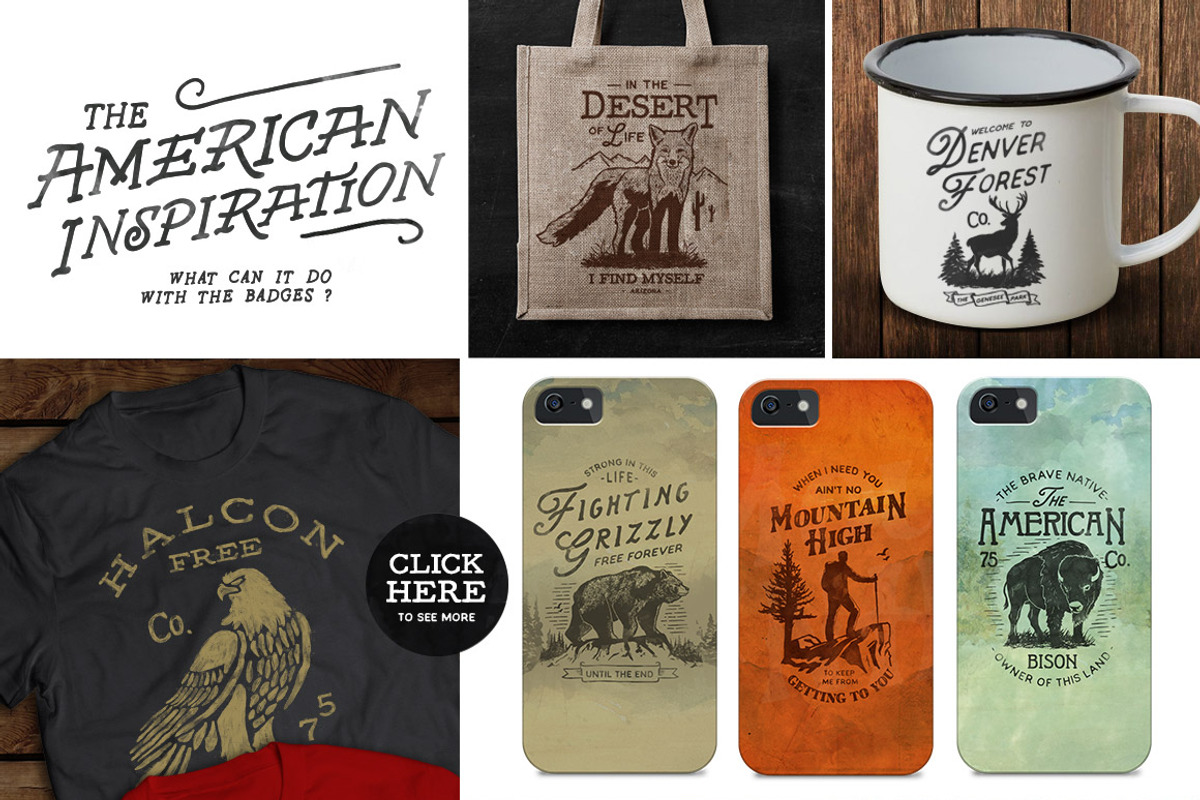 American Vintage Badges 6, a Branding & Logo Template by Opus Nigrum (Photo 6 of 7)