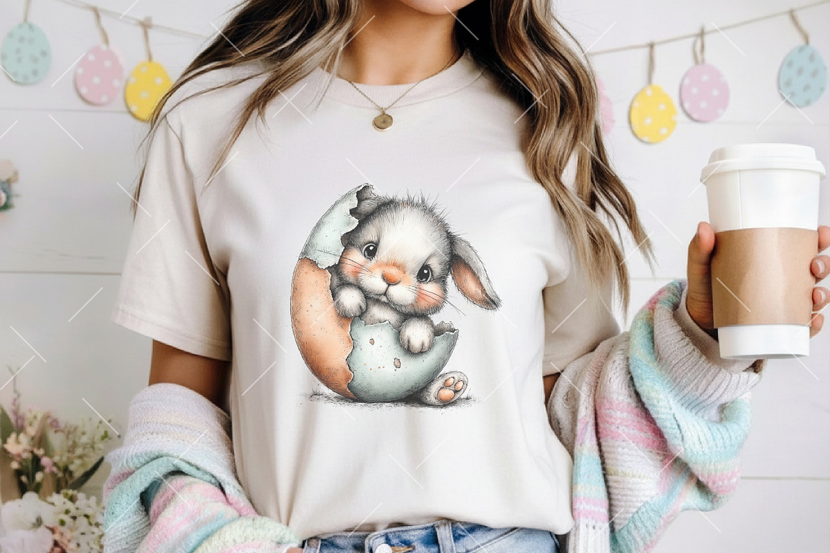 Whimsical Easter Bunny Clipart, an Illustration by OK Design (Photo 6 of 6)