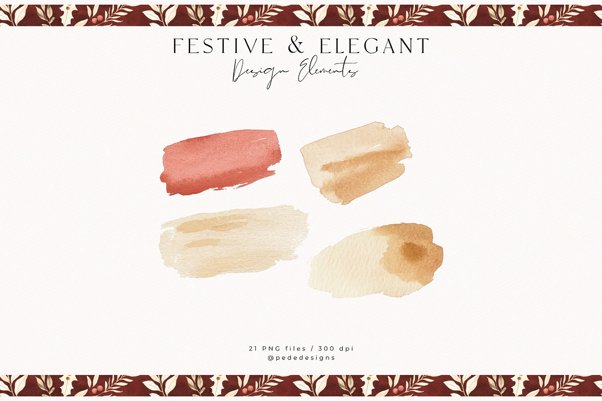 Elegant & Festive Collection, a Seasonal Illustration by PeDe Designs (Photo 21 of 31)