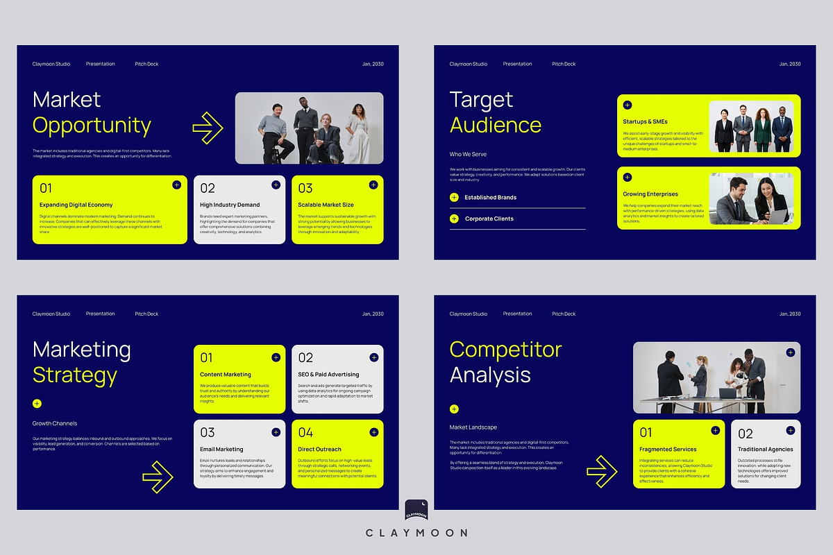 Business Agency Pitch Deck, a Presentation Template by Claymoon Lab (Photo 4 of 7)